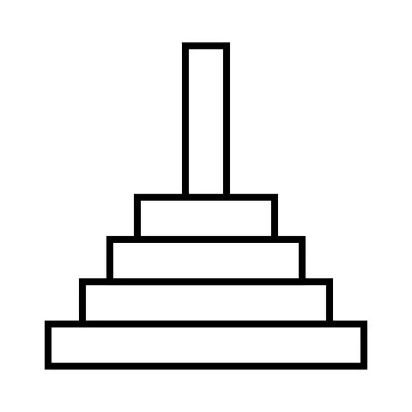 장난감 피라미드 아이콘 일러스트 — 스톡 벡터