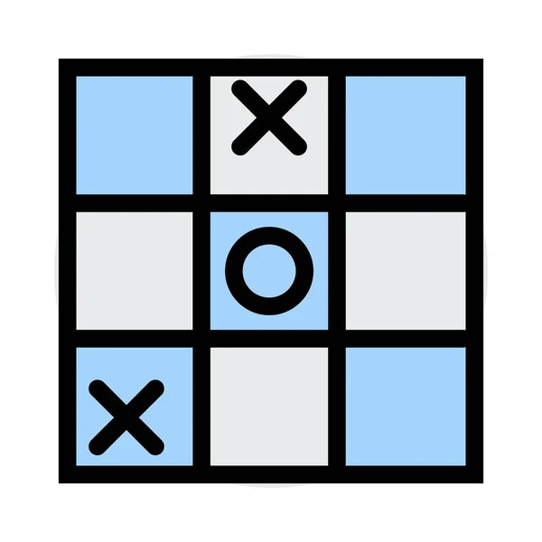 Tic Tac Toe Εικονίδιο Εικονογράφηση Διάνυσμα — Διανυσματικό Αρχείο