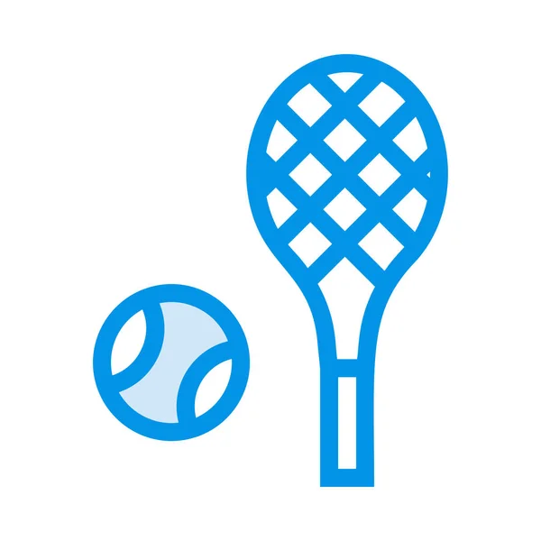 Teniszütő Labda Vektoros Illusztráció — Stock Vector