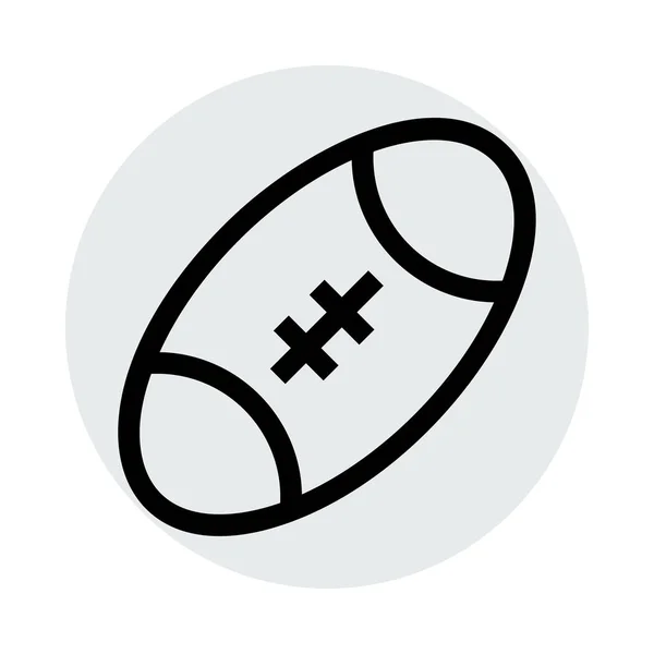 Ícone Bola Rugby Ilustração Vetorial — Vetor de Stock