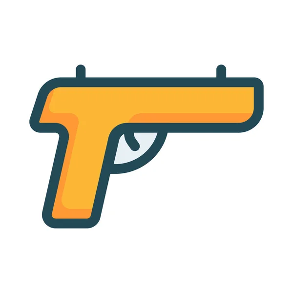 Pistola Icono Vector Ilustración — Archivo Imágenes Vectoriales