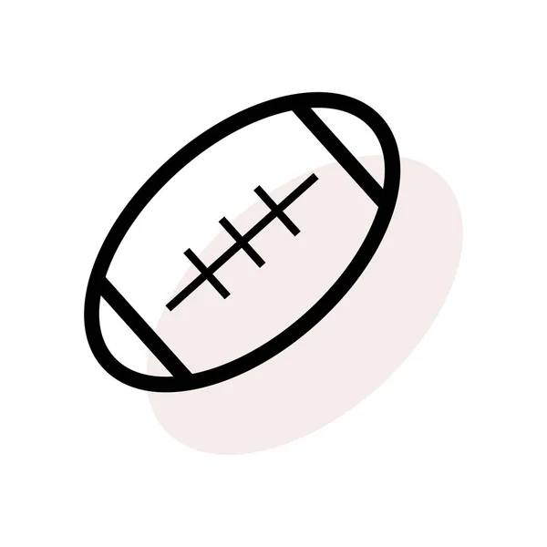 Ícone Bola Rugby Ilustração Vetorial —  Vetores de Stock