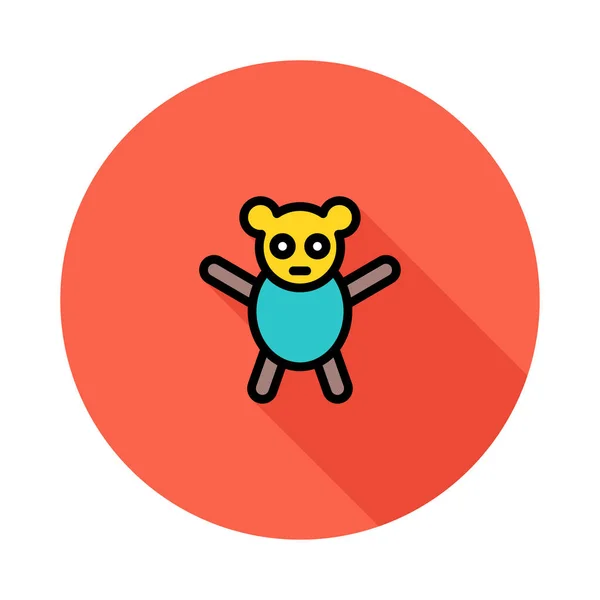 Oso Peluche Icono Vector Ilustración — Archivo Imágenes Vectoriales