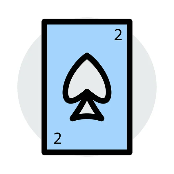 Spader Karte Symbol Vektor Illustration — Stockvektor