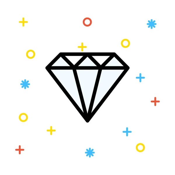 Signe Diamante Icône Illustration Vectorielle — Image vectorielle