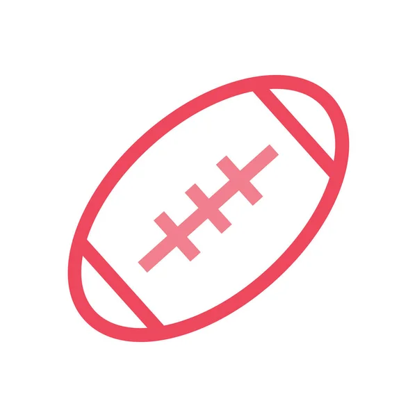 Ícone Bola Rugby Ilustração Vetorial — Vetor de Stock