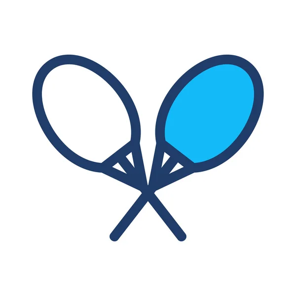 Raquetes Tênis Ícone Ilustração Vetorial — Vetor de Stock