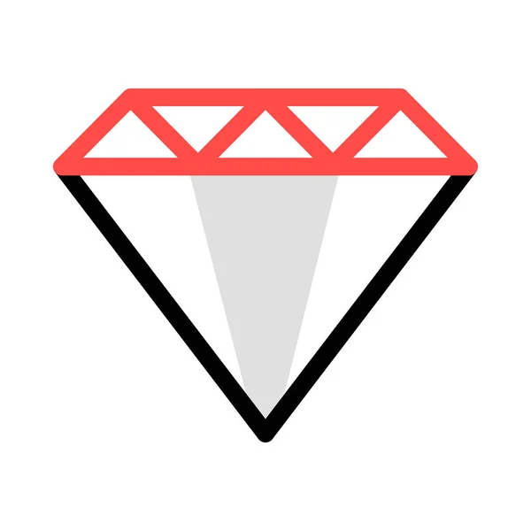Diamante Sinal Ícone Ilustração Vetorial — Vetor de Stock