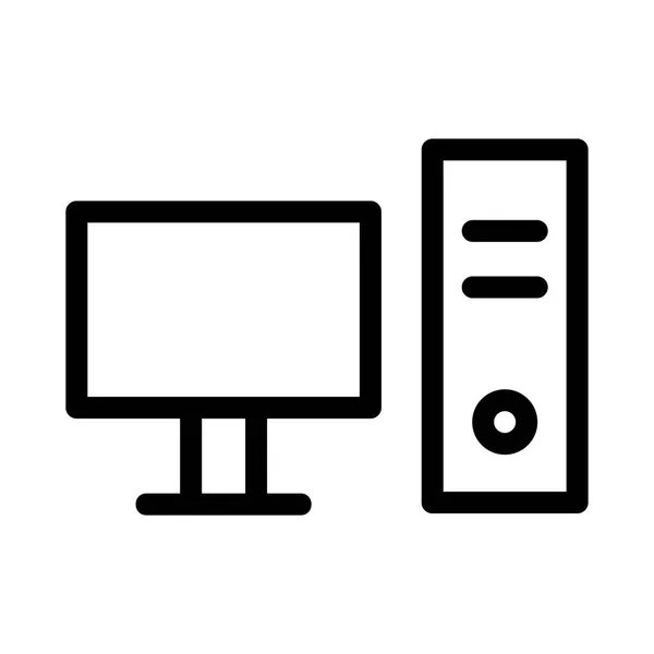 Ilustração Vetor Ícone Computador — Vetor de Stock