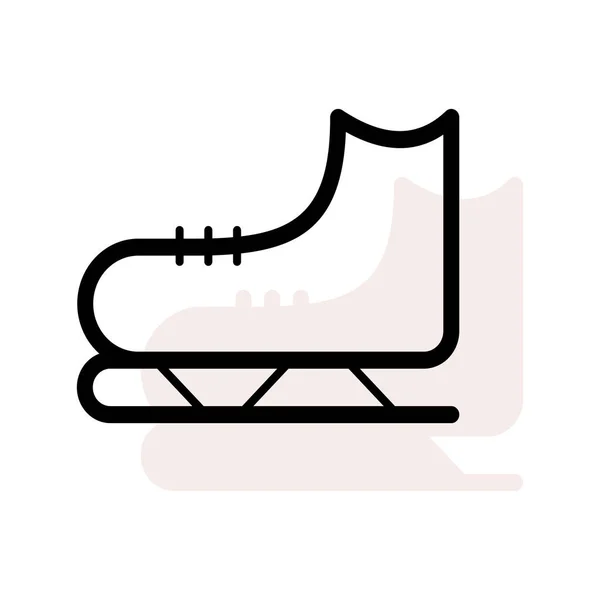 Skate Cipő Pókháló Ikon Vektoros Illusztráció — Stock Vector