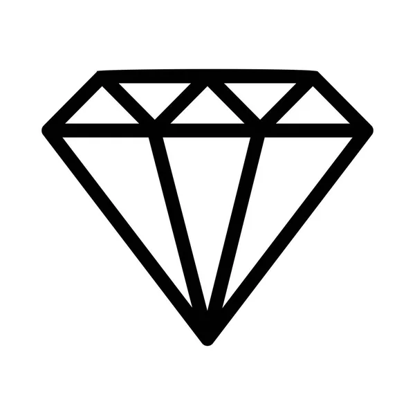 Segno Diamante Icona Illustrazione Vettoriale — Vettoriale Stock