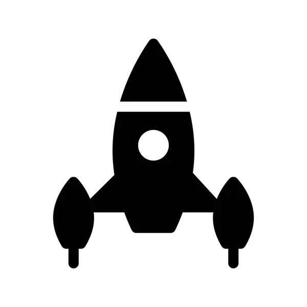 Jednoduchá Raketa Ikona Vektorové Ilustrace — Stockový vektor