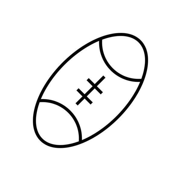 Bola Rugby Icono Vector Ilustración — Archivo Imágenes Vectoriales