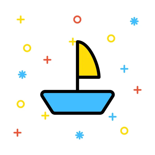 Boat Vector Illustration Sport — Stock Vector