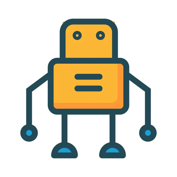 Robot Icono Vector Ilustración — Vector de stock