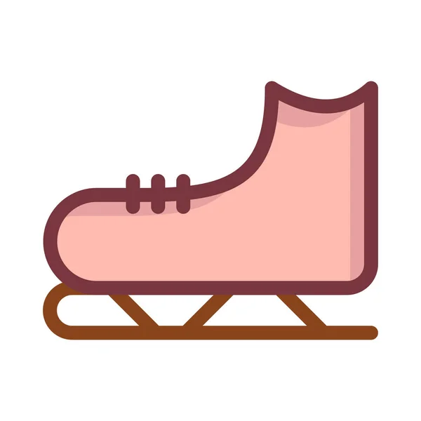 Skate Sepatu Ikon Web Vektor Ilustrasi - Stok Vektor