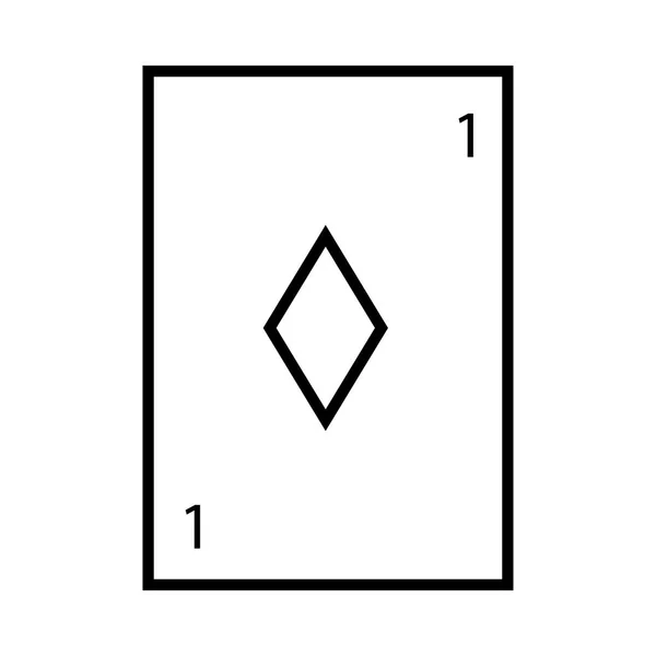 Diamantkarte Symbol Vektor Illustration — Stockvektor