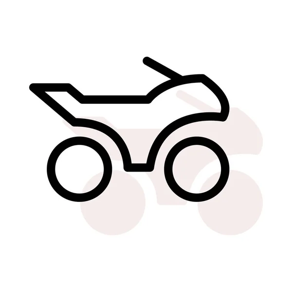 Motocicleta Ícone Vetor Ilustração — Vetor de Stock