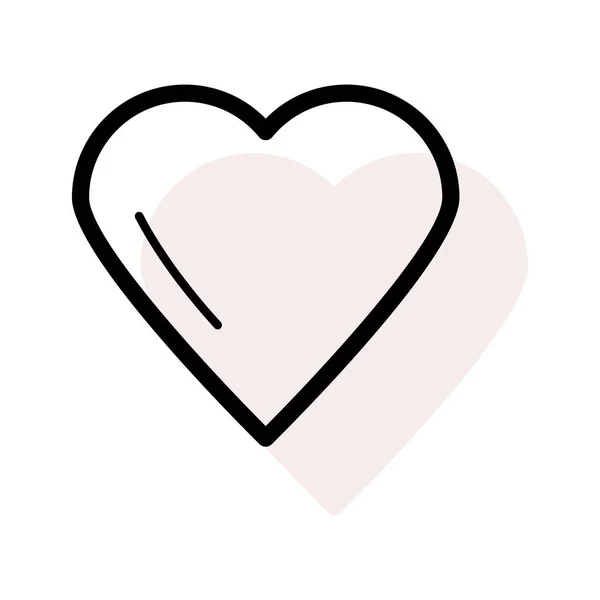 Heart Web Icon Vector Illustration — Stock Vector