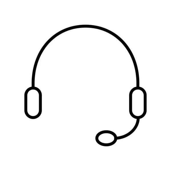 Headset Symbol Zeichen Vektorillustration — Stockvektor