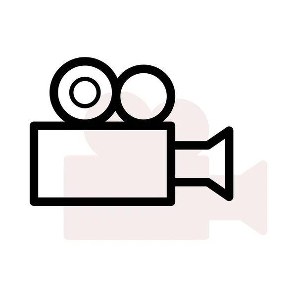 Video Kamera Ikonu Vektör Illüstrasyonu — Stok Vektör