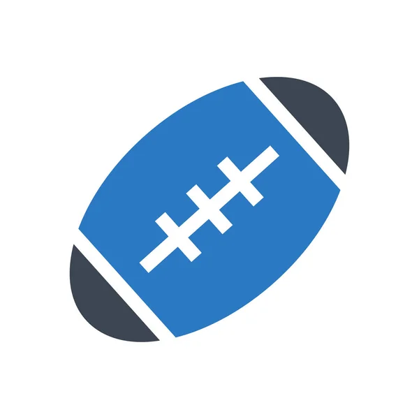 Rugby Ball Icon Vector Illustration — Stock Vector