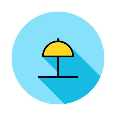 şemsiye ağ simgesi, vektör illüstrasyonu 