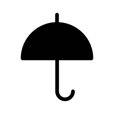 şemsiye simgesi vektör illüstrasyonu 
