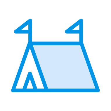 kamp web simgesi, vektör çizim 