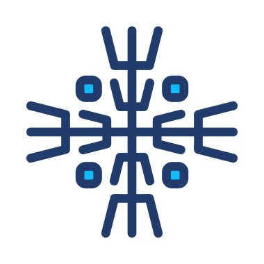 kar Tanesi simgesi vektör çizimi 