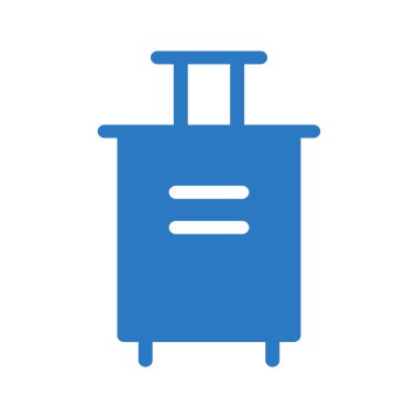 Bavul web simgesi, vektör çizim 