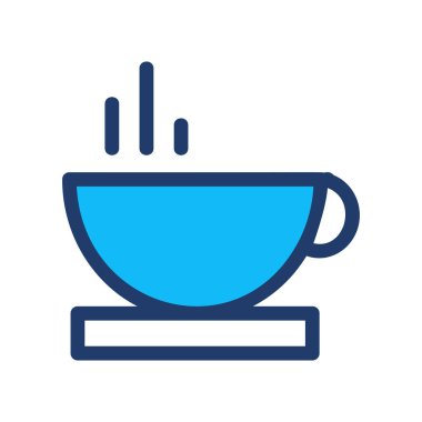 Çay Kupası düz stil ikonu, vektör çizim