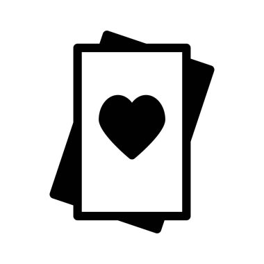 kalp kart simge vektör çizim 