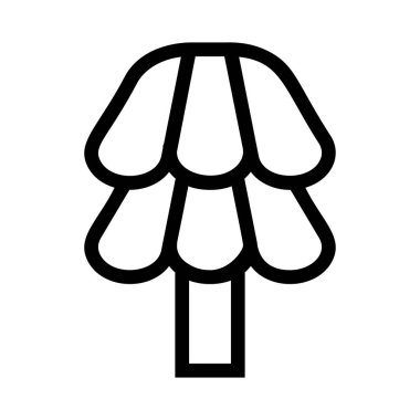 Noel köknar ağacı düz stil ikonu, vektör çizim   