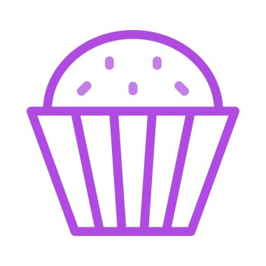 cupcake ikonu vektör illüstrasyonu 