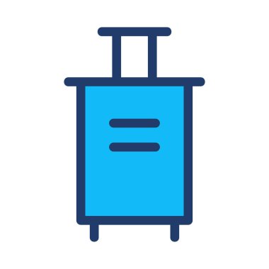 Bavul web simgesi, vektör çizim 