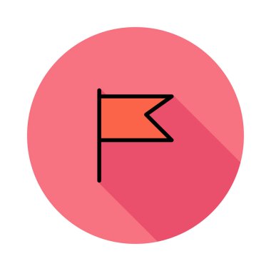 Beyaz arka plan, vektör, illüstrasyon izole bayrak düz simgesi 