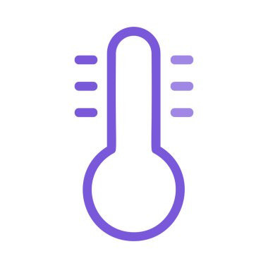 termometre düz simgesi beyaz arka plan, vektör, illüstrasyon izole