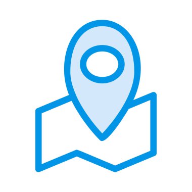 harita pin ikonu vektör illüstrasyonu 