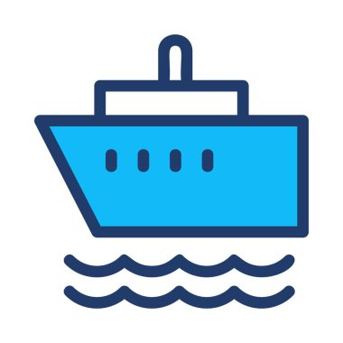 Gemi simgesi vektör illüstrasyonu 