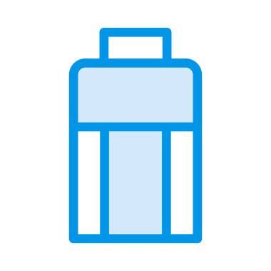 Bavul web simgesi, vektör çizim 