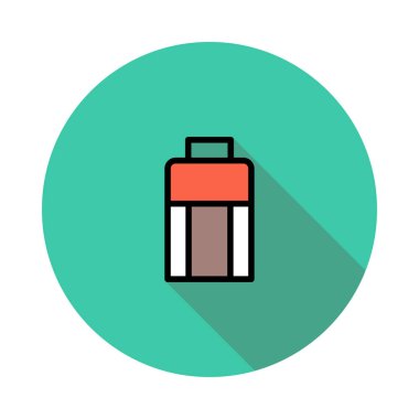 Bavul web simgesi, vektör çizim 