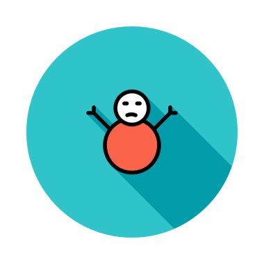 kardan adam düz stil ikonu, vektör çizim 