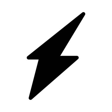 Şimşek simgesi vektör illüstrasyonu 