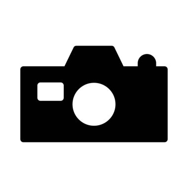 web ve mobil, modern minimalist düz tasarımı için kamera simgesi. 