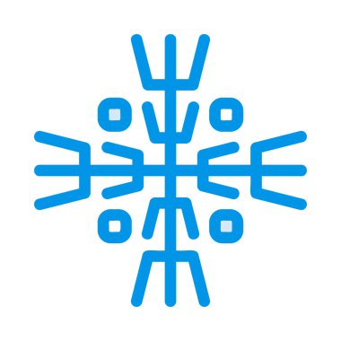 kar Tanesi simgesi vektör çizimi 