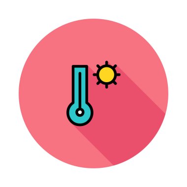 sıcaklık simgesi vektör illüstrasyonu 