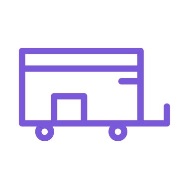 Römork web simgesi, vektör çizim 