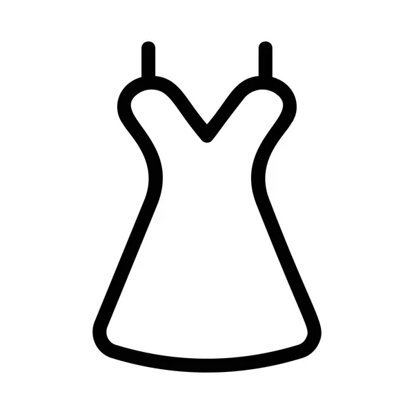 Icono Vestido Vector Ilustración — Vector de stock