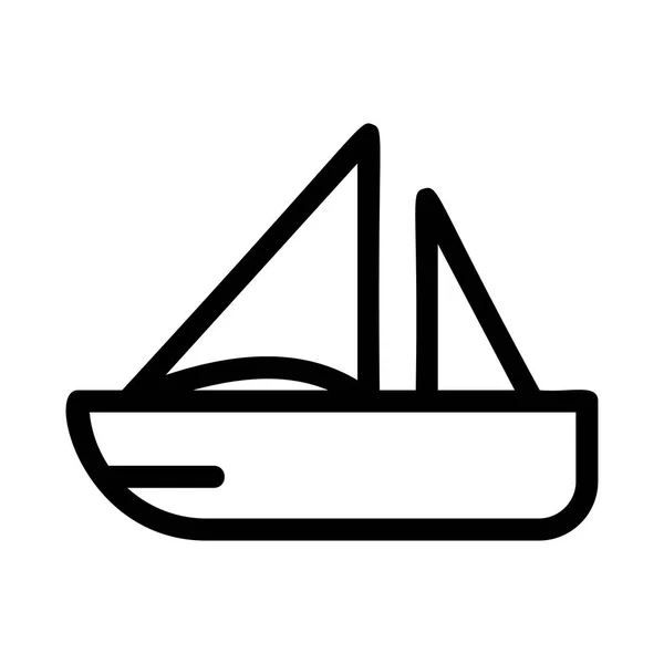 Cruise Boat Flat Icon Vector Illustration — Stock Vector